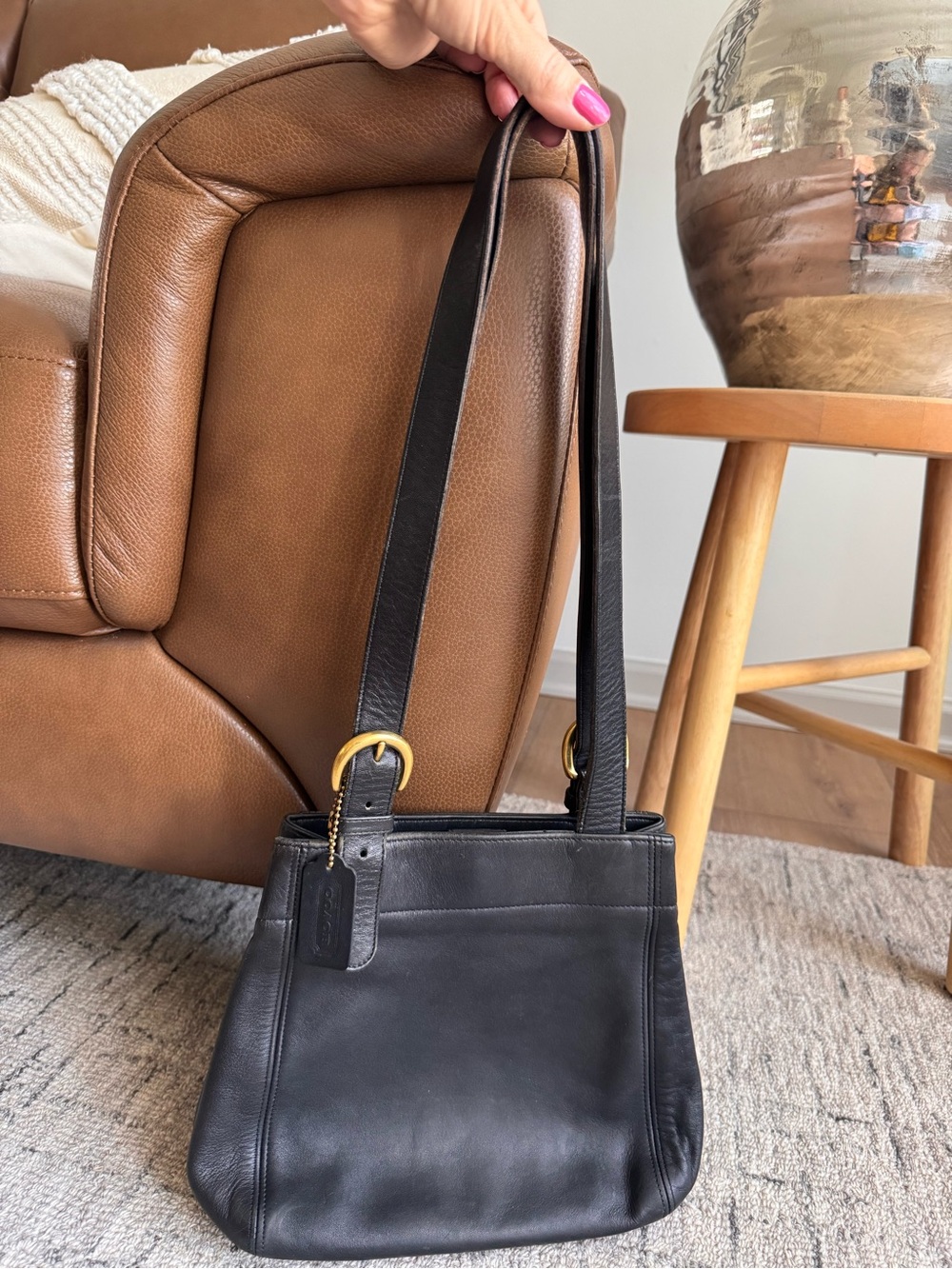 Vintage Coach Bag 4157 Waverly SoHo Buckle Bag Black Leather - Picture 2 of 8